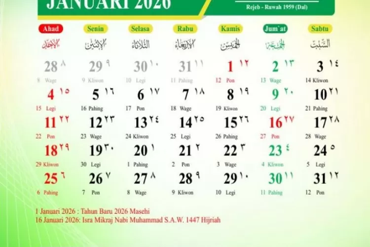 Tanggal 2 Januari 2026 Bukan Cuti Bersama, SKB 3 Menteri Tetapkan Hari Libur Nasional dan Cuti Bersama